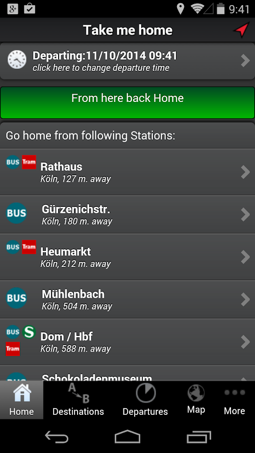 Android application A+ Cologne Trip Planner screenshort
