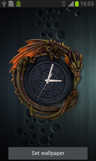 【免費個人化App】Gothic Dragon Clock Wallpaper-APP點子