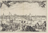 Profiel van Amsterdam, gezien vanaf het IJ (plaat 3)