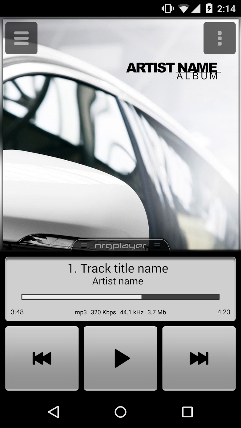 NRG Player Car Skin Screen 1