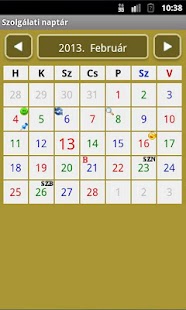 Szolgálati naptár klasszik Screenshots 0