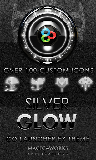 GO Launcher Theme Silver Glow