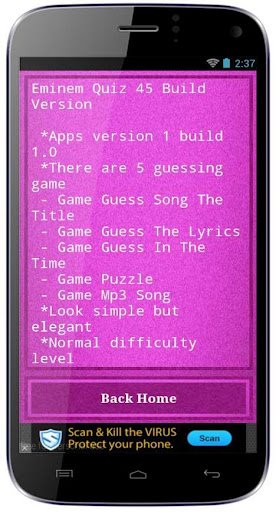 【免費娛樂App】QUIZ Eminem Song-APP點子