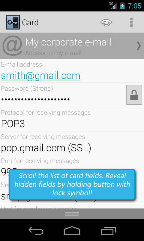 Secure Vault, Password Manager Screen 2