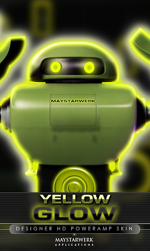 poweramp skin glow yellow