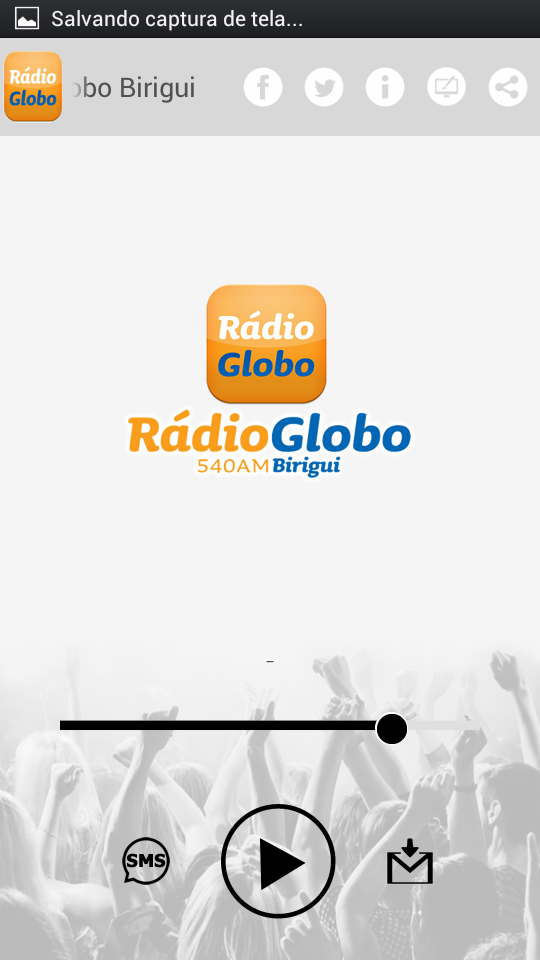 Android application Rádio Globo Birigui screenshort