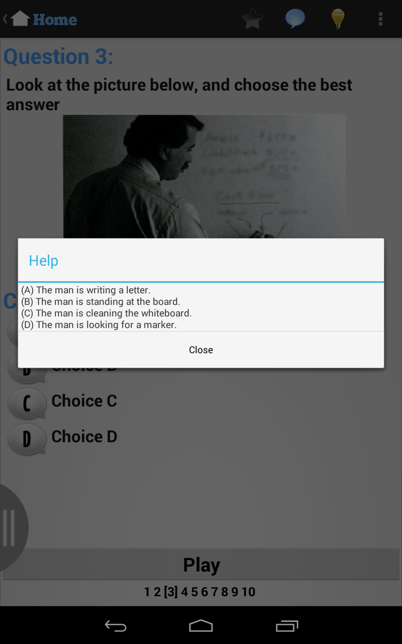 TOEIC Listening Screen 3
