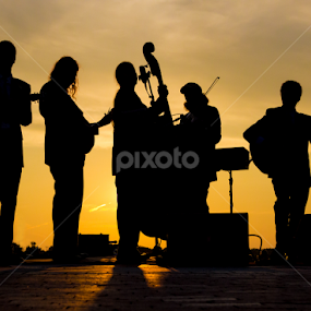 Bluegrass at Sunset by Mike Trahan - People Musicians & Entertainers