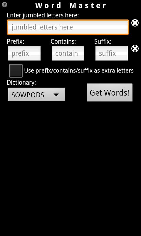 Android application Word Master ™ screenshort