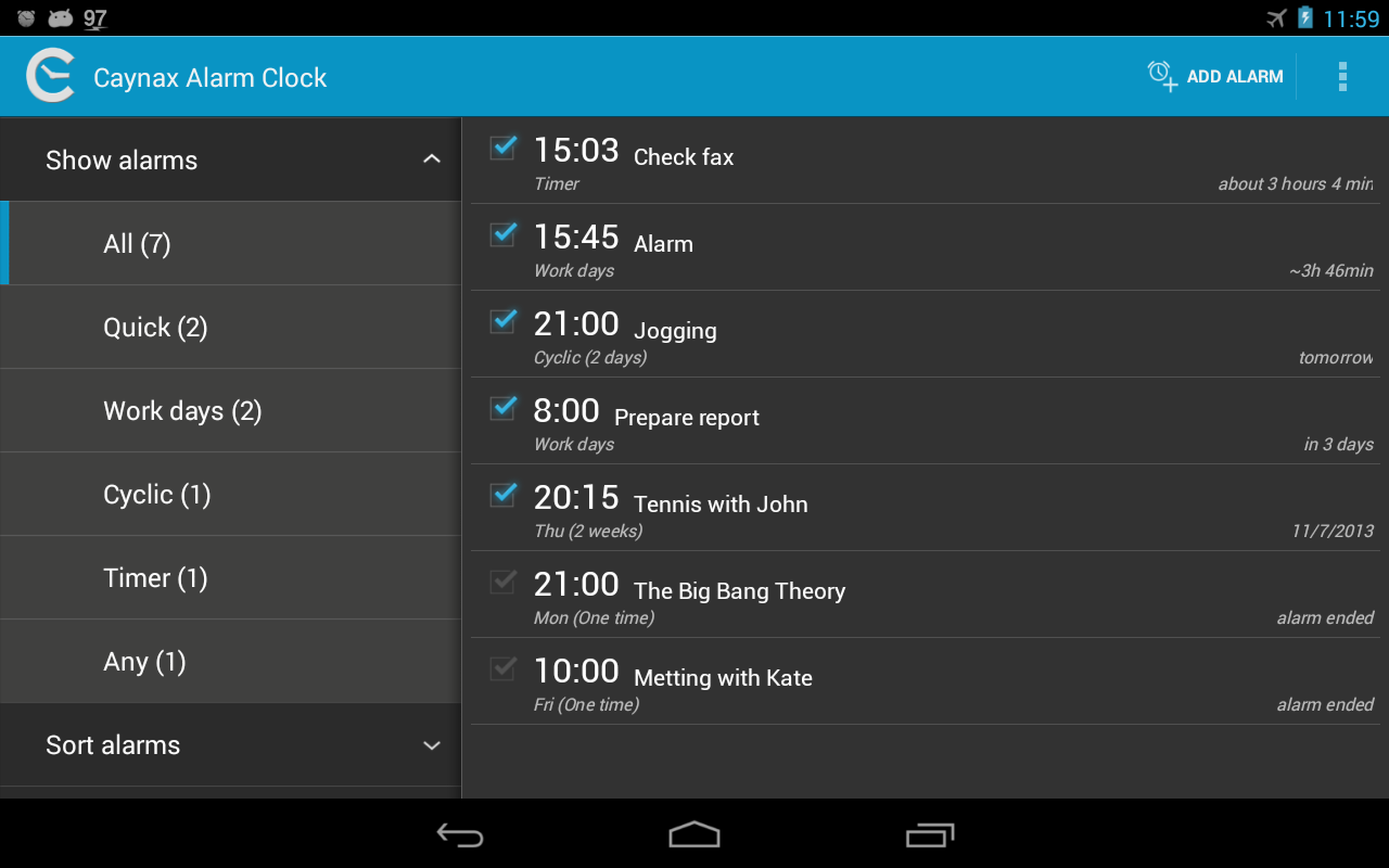 Alarm clock PRO - screenshot