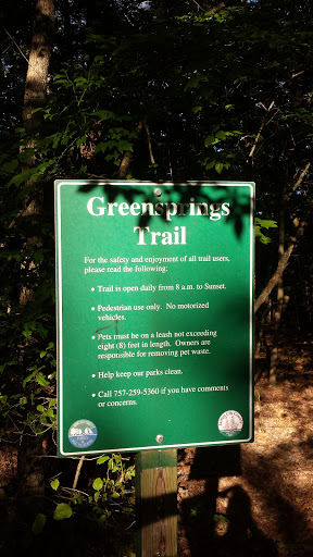 Greenspring Trail Entrance Marler