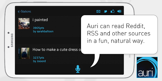 Auri Voice Reddit and RSS