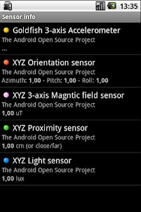 Sensor info Screenshots 0