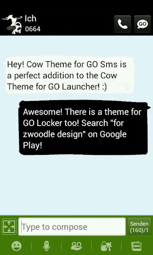 Cow Theme GO Sms