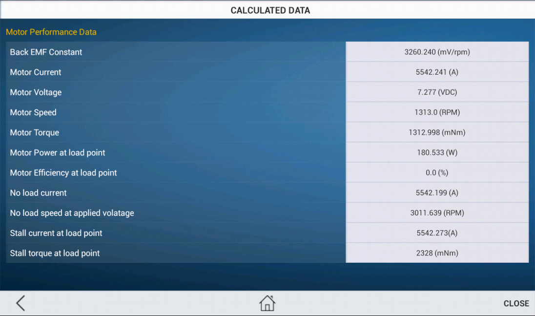    MICROMO "MOTION" Calculator- screenshot  