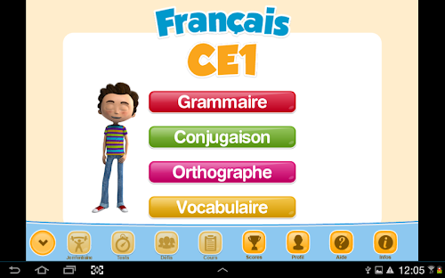 Android application ExoNathan Français CE1 screenshort