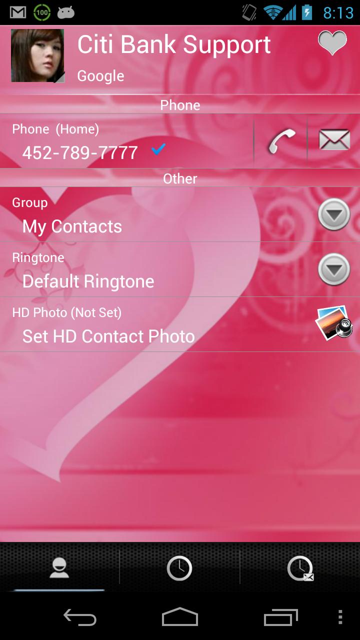 RocketDial Love Theme Screen 2