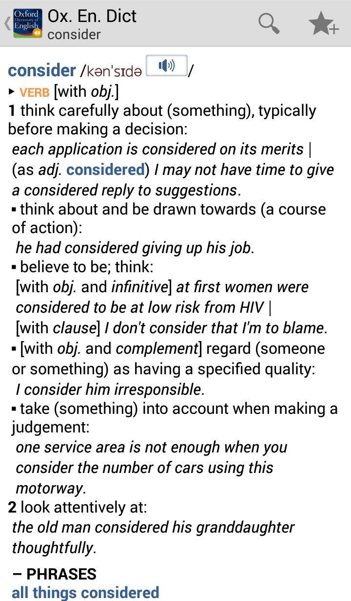 OfficeSuite Oxford Dictionary Screen 3