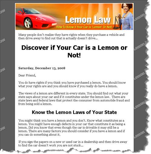 The Lemon Law