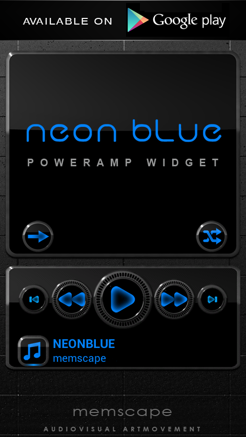 Next Launcher Theme Neon Blue - screenshot