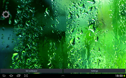 Green Rain Droplets LWP poster 3