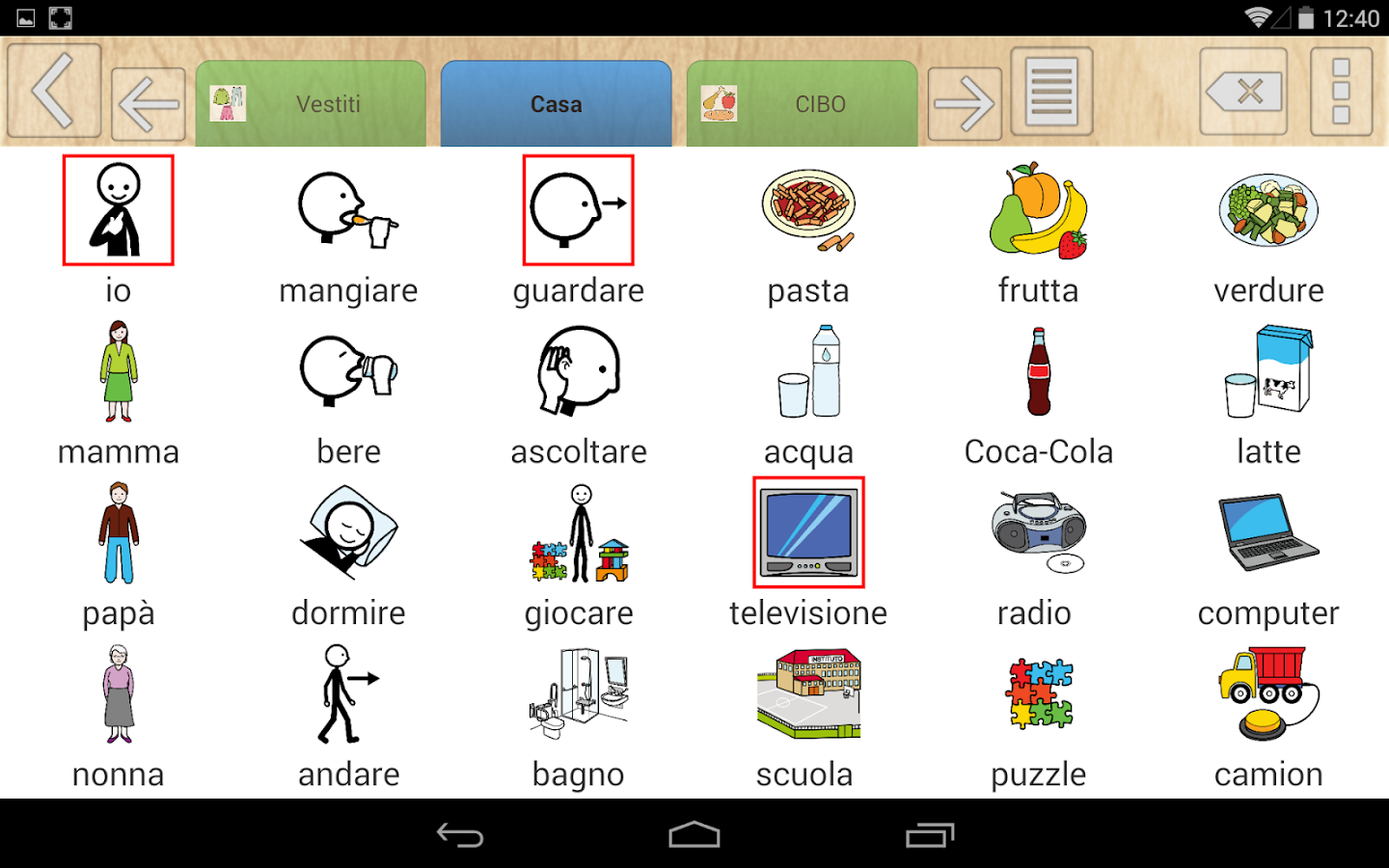 Tabelle Comunicative Tabelle Caa Da Stampare