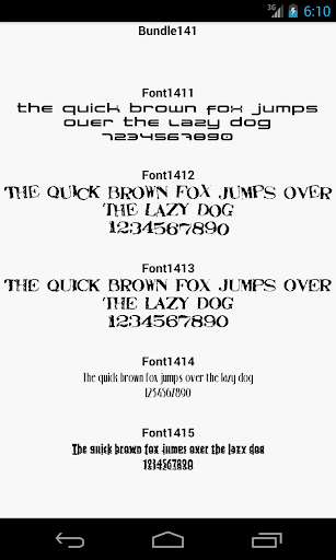 Fonts for FlipFont 141