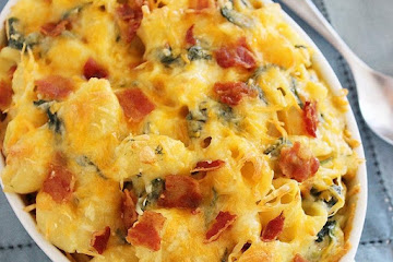 Creamy Spinach-Bacon Macaroni &amp; Cheese