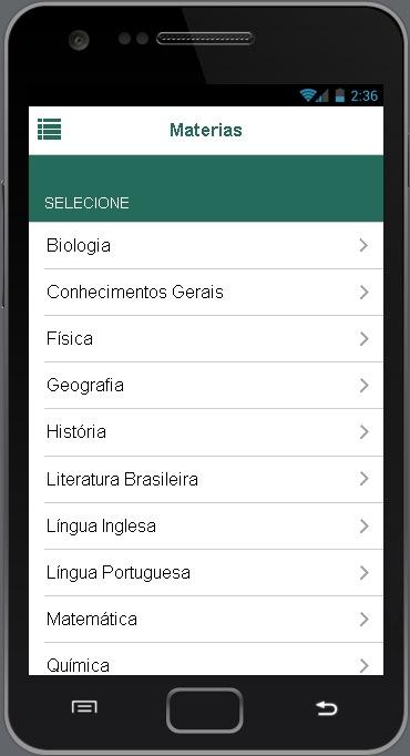 Android application uhu! Passei Fuvest screenshort