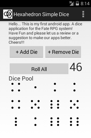 Codex RPG d6 Dice Roller