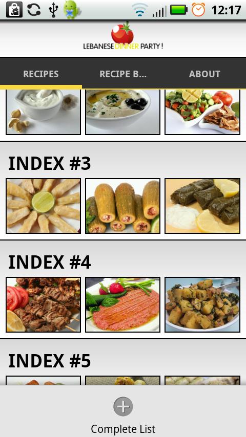 Android application Lebanese Dinner Party! screenshort