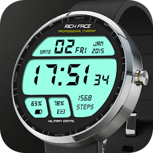 round face digital watch