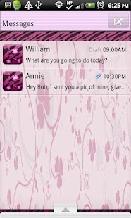 GO SMS THEME/LuckyPurple Screenshots 1