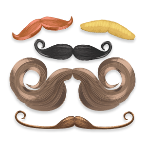 Aviary Stickers: Mustaches logo