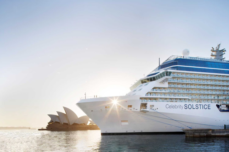 Watch the sun set over Australia's Sydney Opera House from the top deck of Celebrity Solstice.