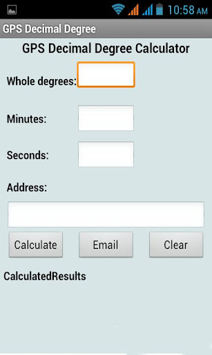 GPS Decimal Degree Calculator