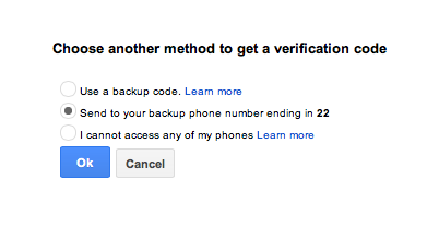 Sign in with your backup phone - Accounts Help