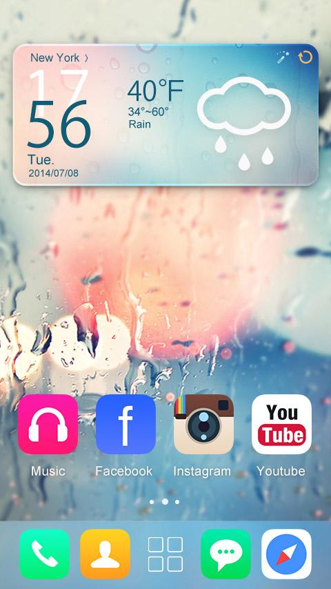 Glass GO Launcher Theme Screen 3
