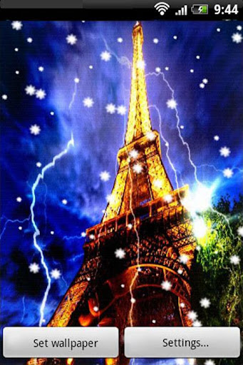 Paris By Night Live Wallpaper