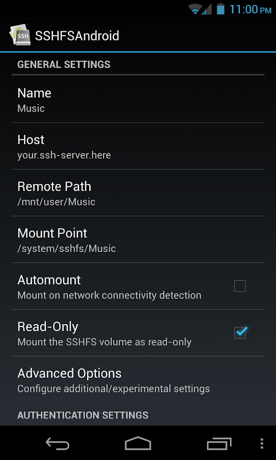   SSHFSAndroid – Screenshot 