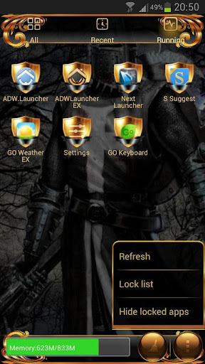 【免費個人化App】Black Knight GO Launcher Theme-APP點子