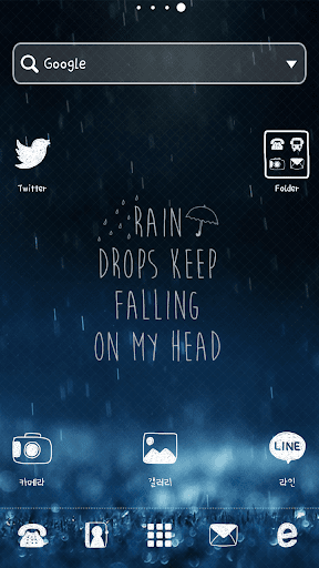 RainDrops dodol launcher theme