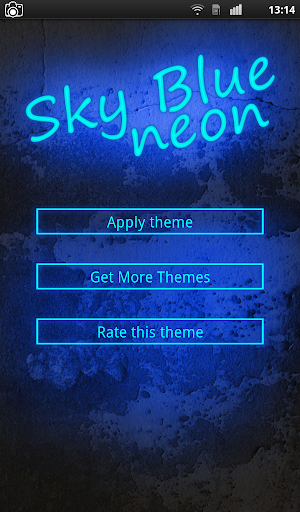 Sky Blue Neon Keyboard Theme
