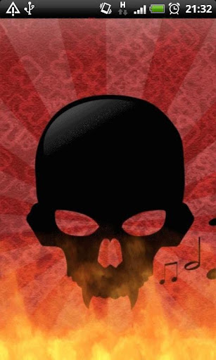 Music Fire Skull L Wallpaper