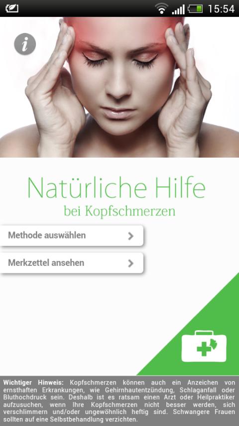 Android application Kopfschmerz - Natürliche Hilfe screenshort