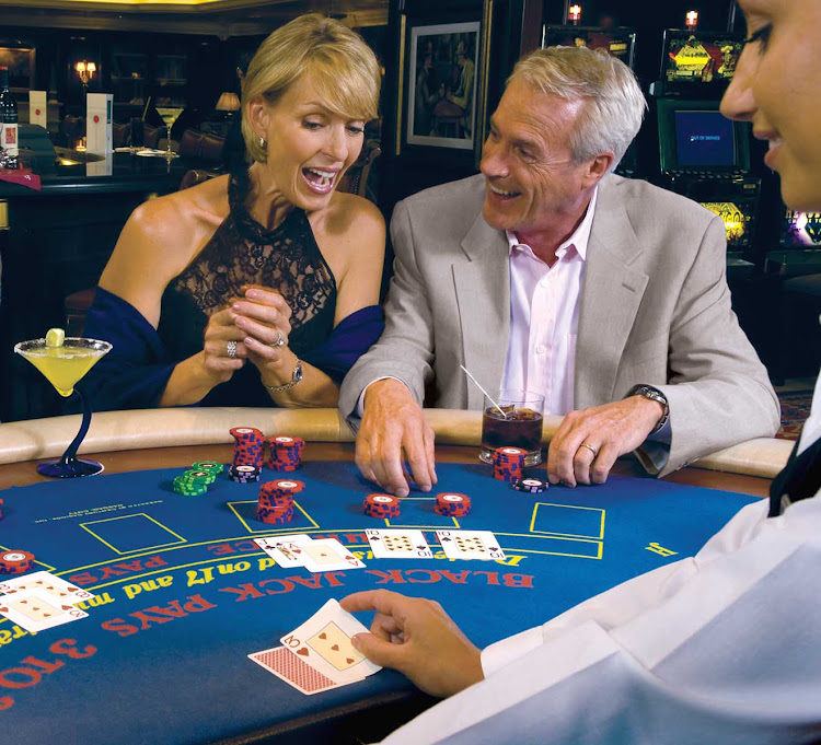 Try your luck over a game of blackjack in Oceania Insignia's casino.