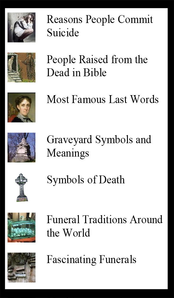 Death and Dying Lists Screen 3