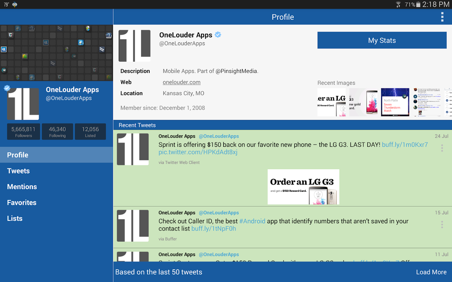 TweetCaster Pro for Twitter - screenshot