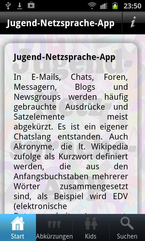 Android application Jugend-Netzsprache-App screenshort