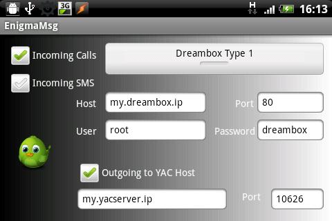 Sending Info to Enigma and YAC Screen 2